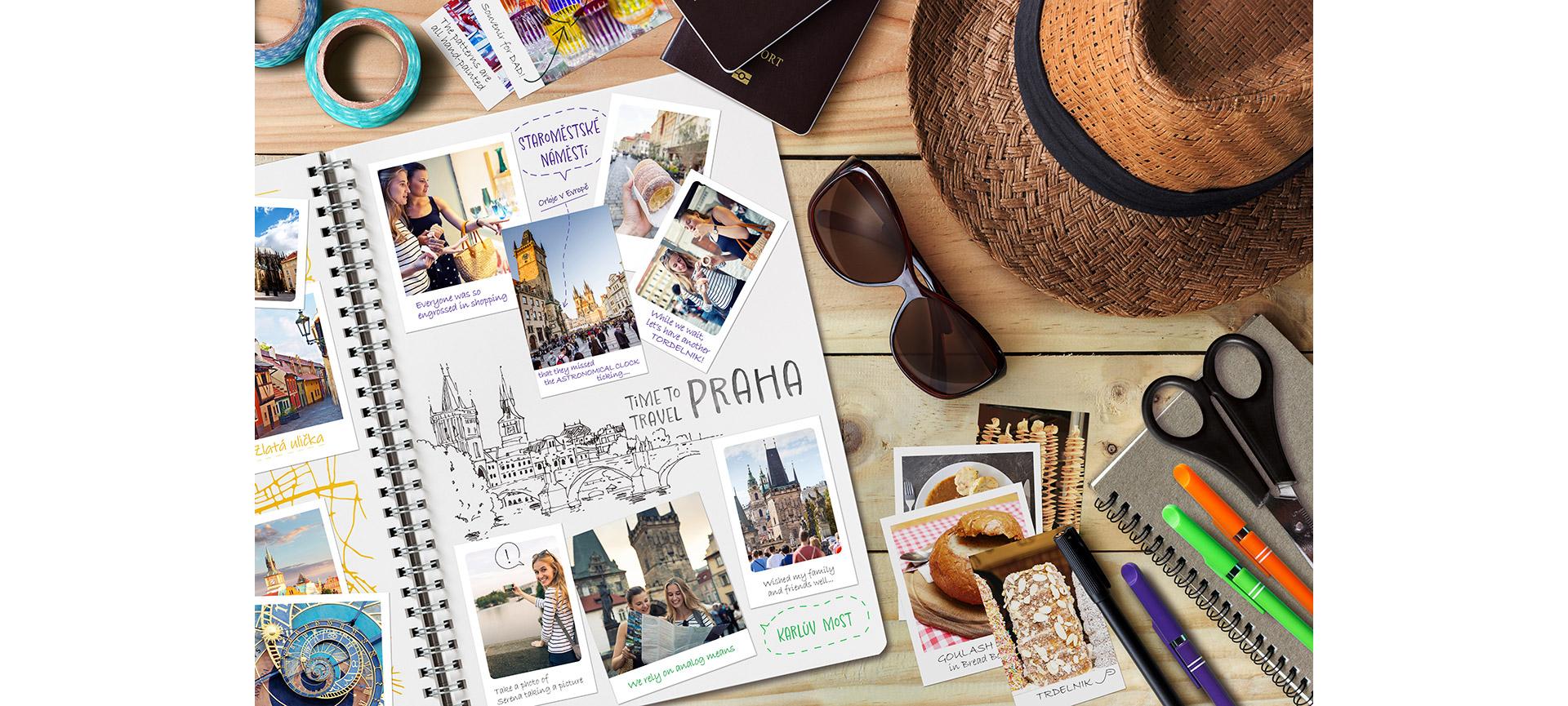 Scrapbook using photos printed on Canon SELPHY compact photo printer.