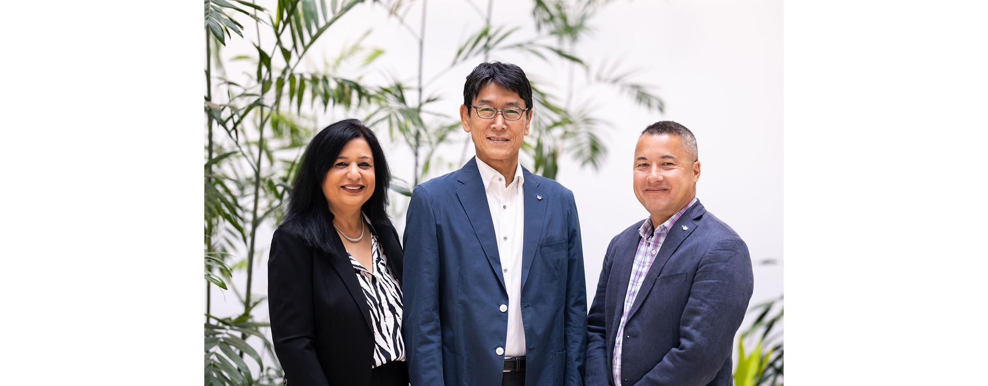 Leena Nagpal, Mikio Takagi and Justin Lam of Canon Canada.