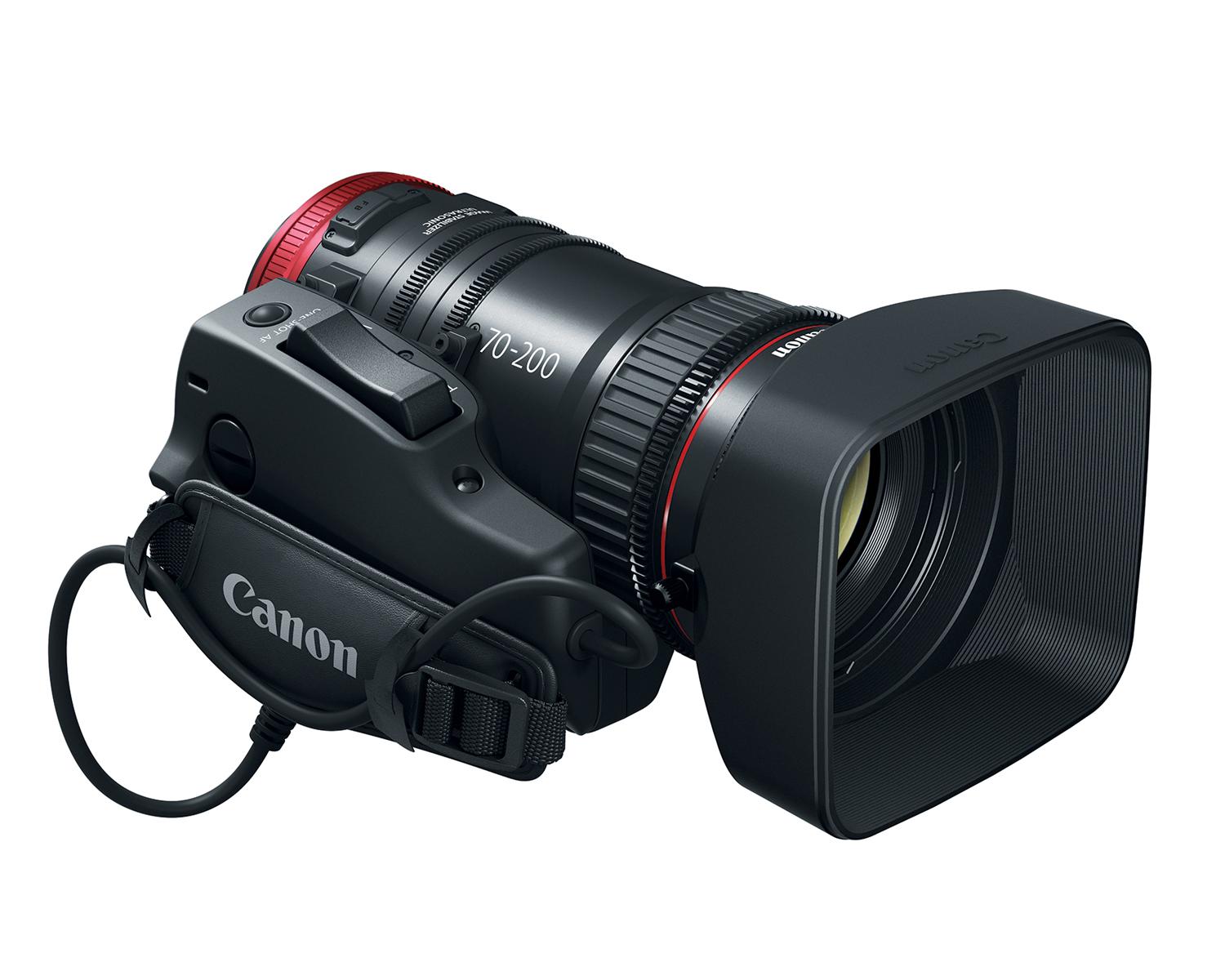 Canon Compact- Servo CN-E 70-200mm T4.4L IS Lens with ZSG-C10 Accessory Grip - SLANT FR
