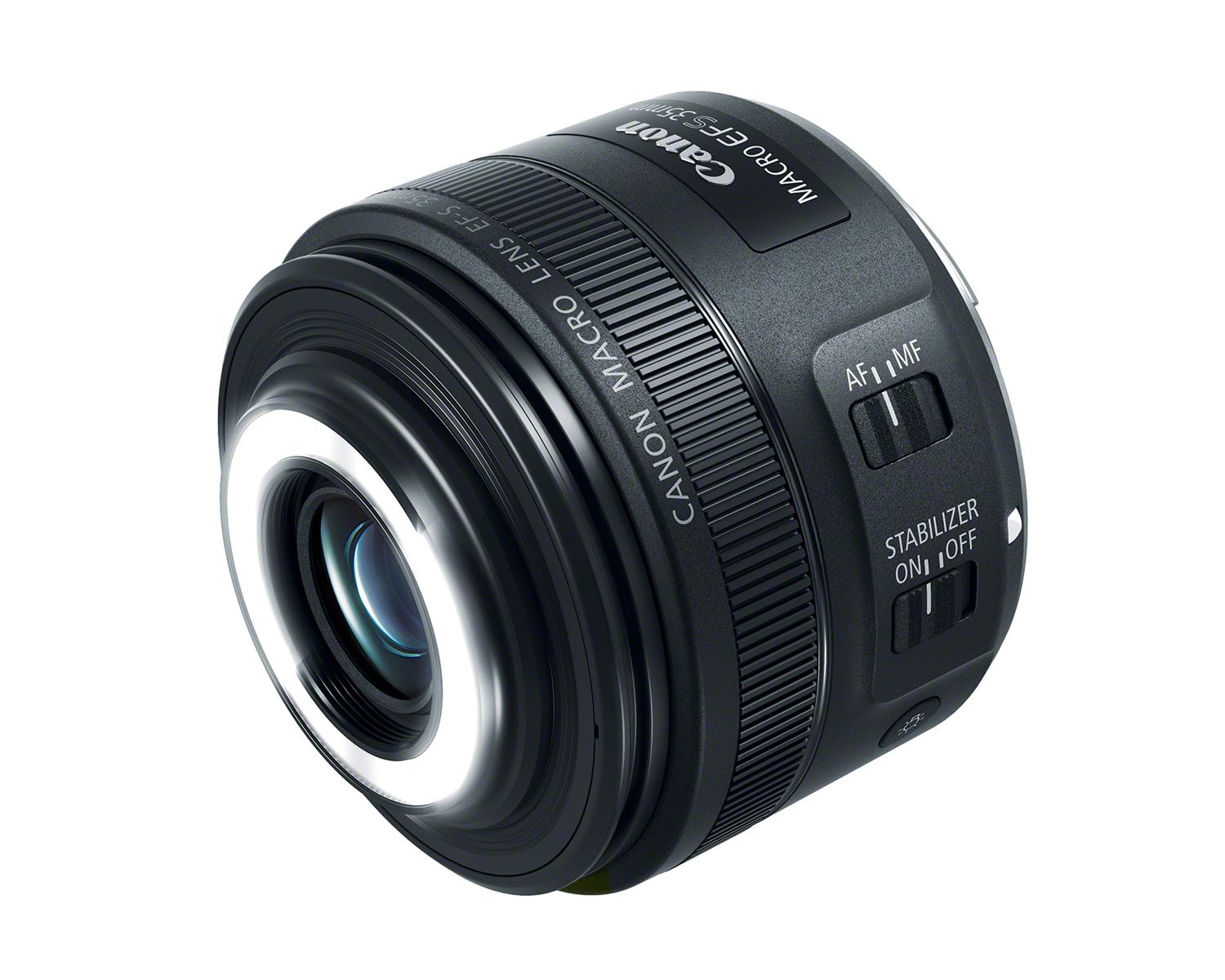 EFS 35-28 Macro Lens Slant Lights View