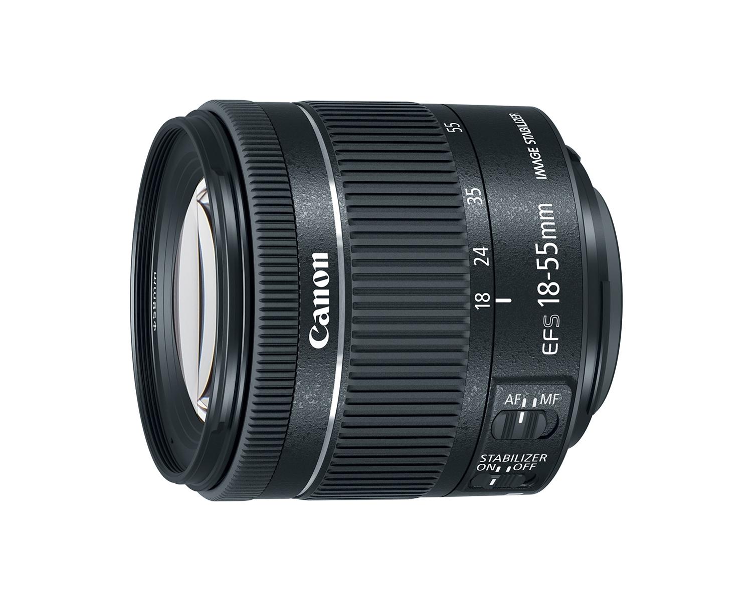 Canon EF-S18-55 - Vue trois quarts