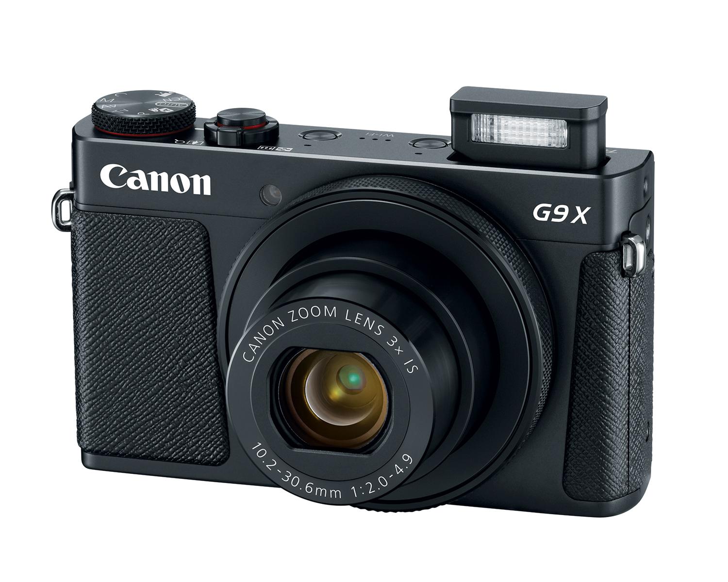 Canon PowerShot G9X MARK II BLACK 3Q FLASH
