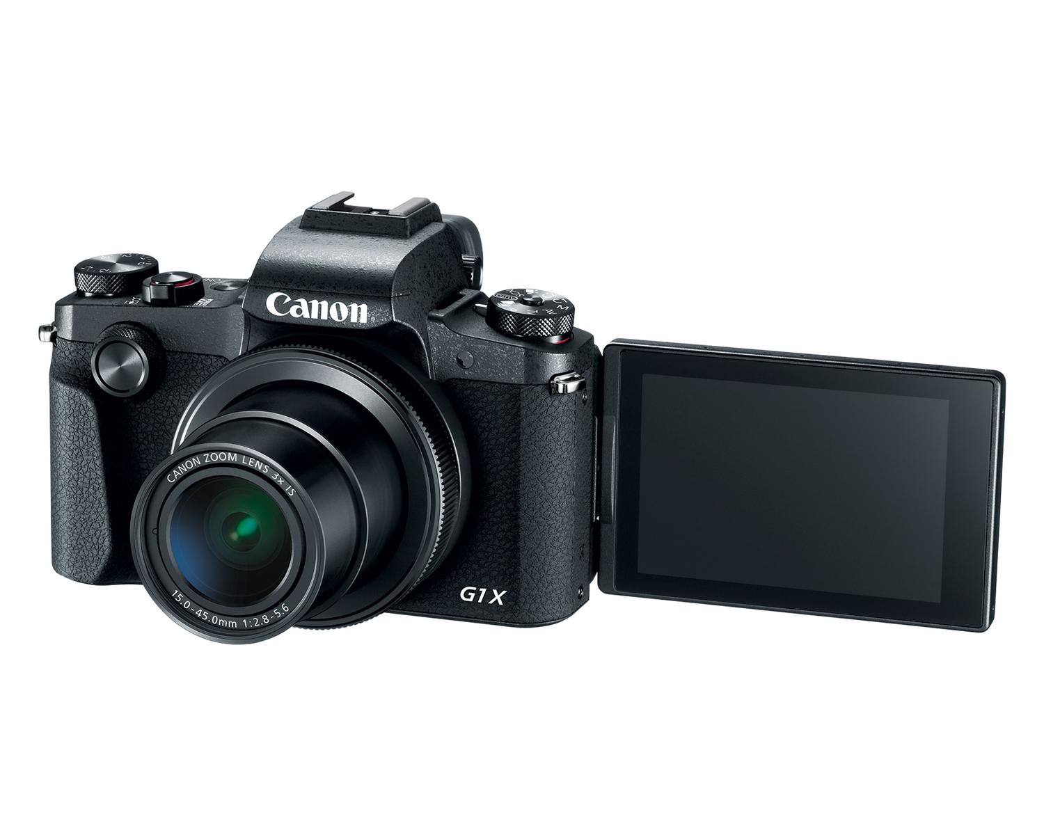 Canon PowerShot G1 X Mark III - Vue ouverte à trois quarts