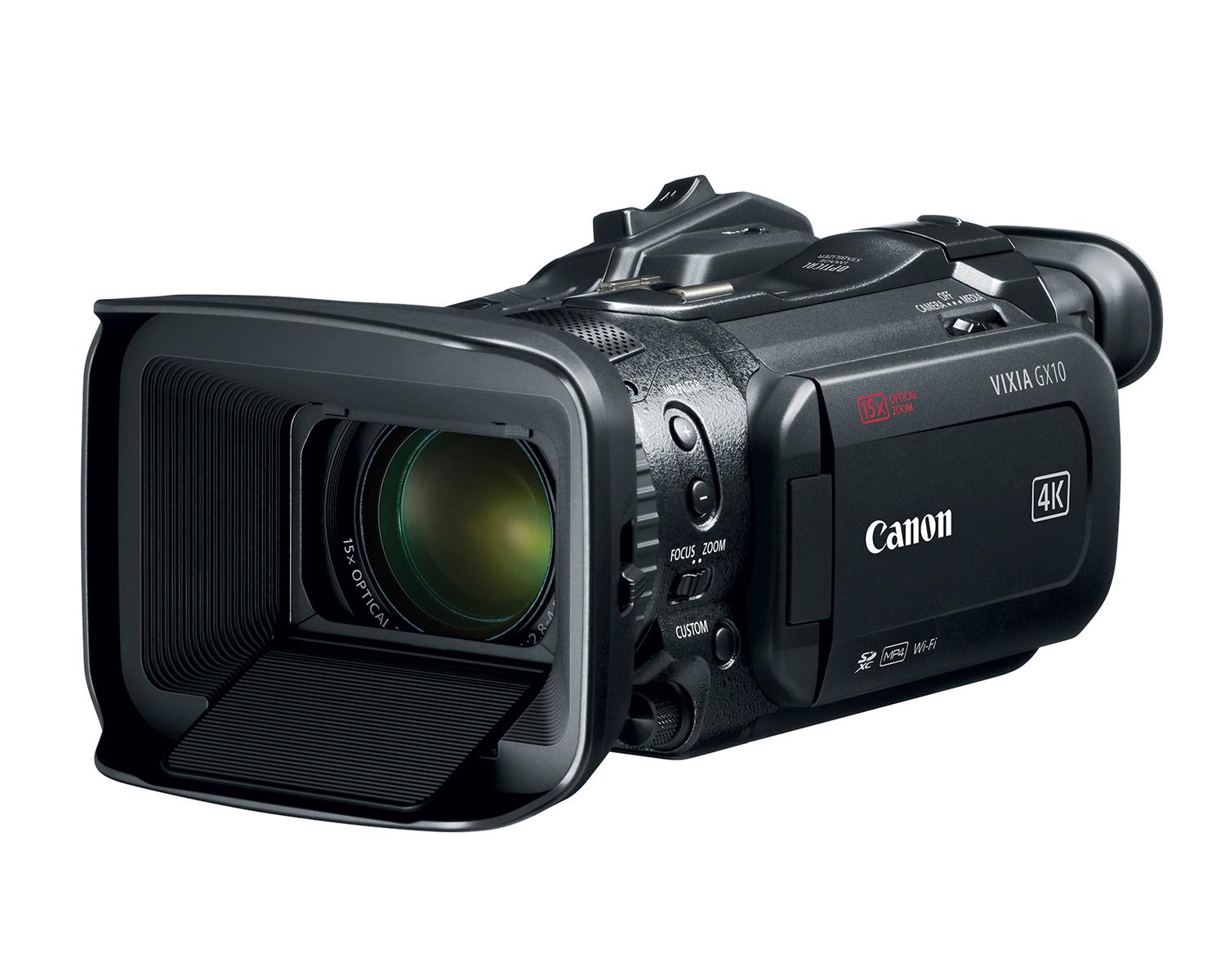 Caméscopes GX10 4K UHD de Canon - Vue trois quarts