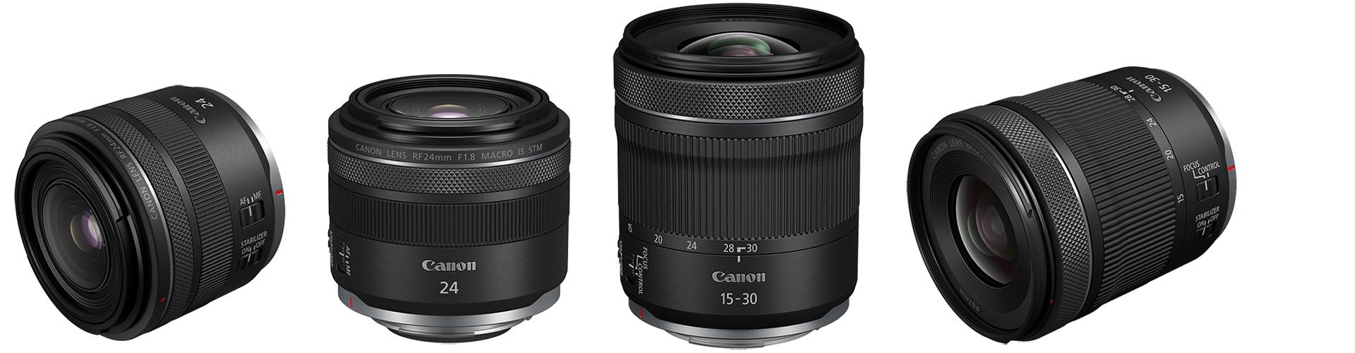 Le RF 24 mm F1,8 Macro IS STM et le RF 15-30 mm F4,5-6,3 IS STM