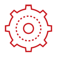 red gear icon