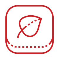 red environmentally friendly icon