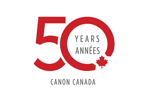 Canon Canada 50 years logo