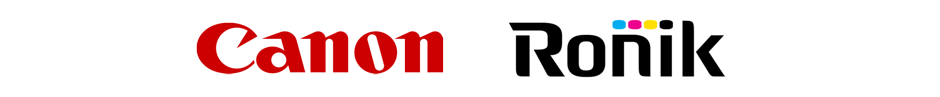 Canon logo and Ronik logo