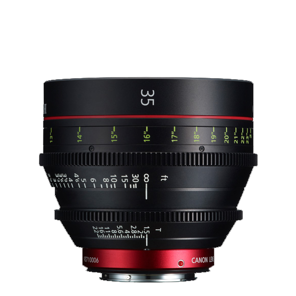 CANON シネレンズ CN-E 35mm T1.5 L F（フィート表記） Canon CN-E35mm T1.5 L F | Prime Lens