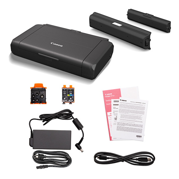 PIXMA TR160 with Battery Pack What's in the Box